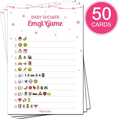 最大80 オフ 女の子向け ベビーシャワーゲーム 50枚パック ベビーシャワー絵文字ゲームカード 象 パーティー活動アイデア用品 招待状 Www Dailytoyotagiaiphong Vn