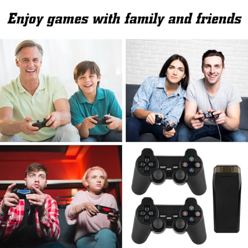 Retro Game Console, Wireless Retro Game Console, 24500+ Games Built-in, 4K HDMI Output, 9 Emulators, Dual 2.4GHz Wireless Game, Plug and Play Video Games, Black(64G) - Image 5