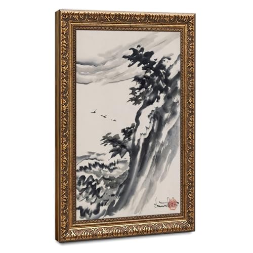 Affiche Point Lobos Chiura Obata art sur toile déco murale 50x76 cm