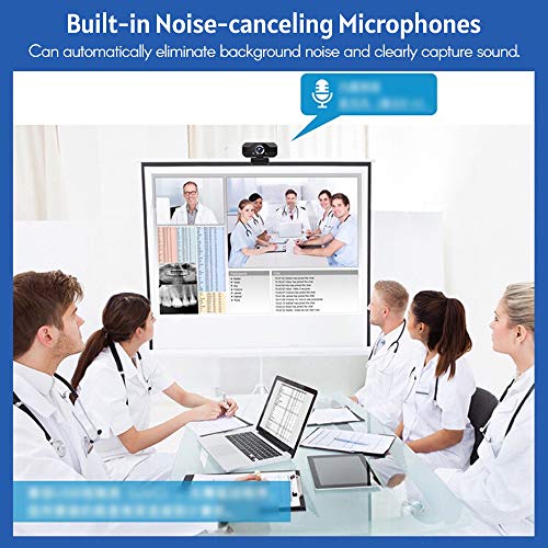 Microfone integrado para webcam USB da Docooler para transmissão ao vivo, chamadas de vídeo e ensino