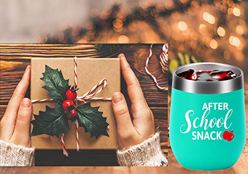 After School Snack Mug.teacher Gifts For Women.year End Graduation Gifts,Thank You Gifts,Christmas Gifts For Teachers Wine Tumbler(12Oz Mint Green) #TOP4