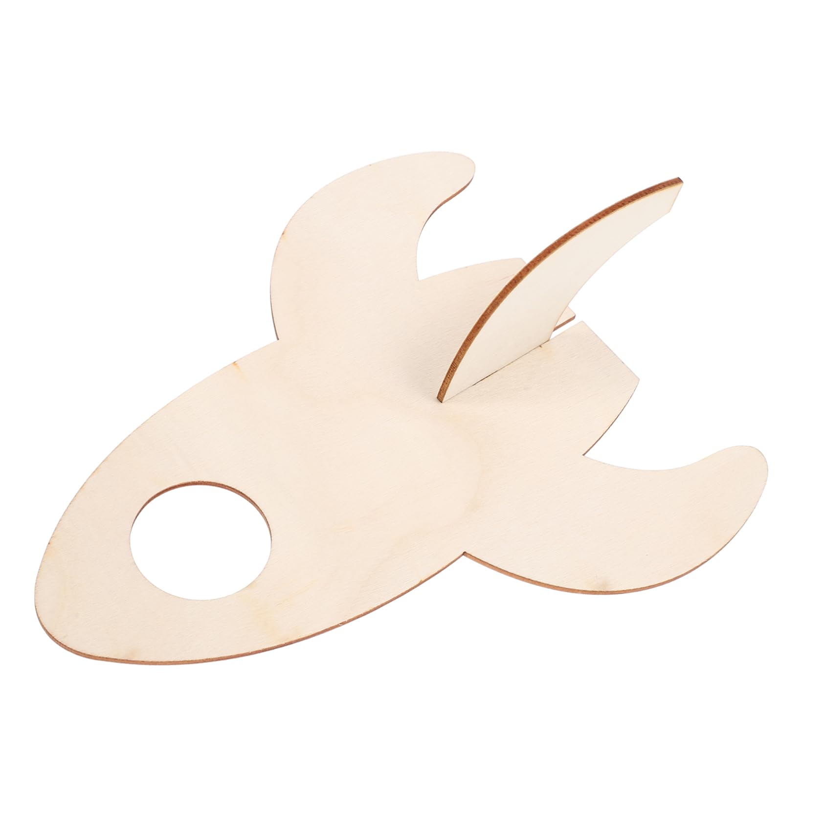 SUPVOX Hand-Painted Wooden Rocket Toys DIY Rocket Craft Kit Boys and Girls Toys 5pcs