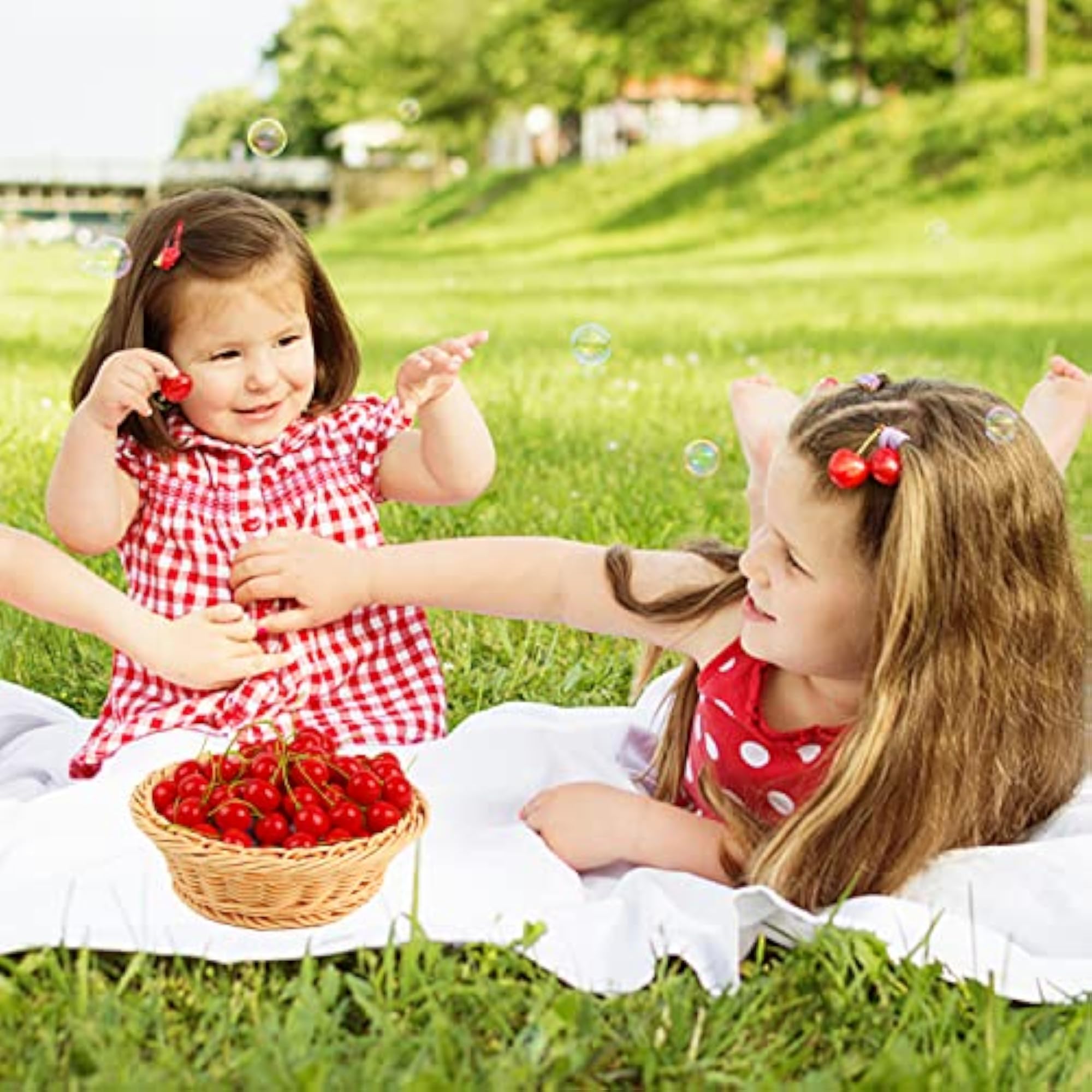 50pcs Artificial Fruit Cherries for Home Decoration