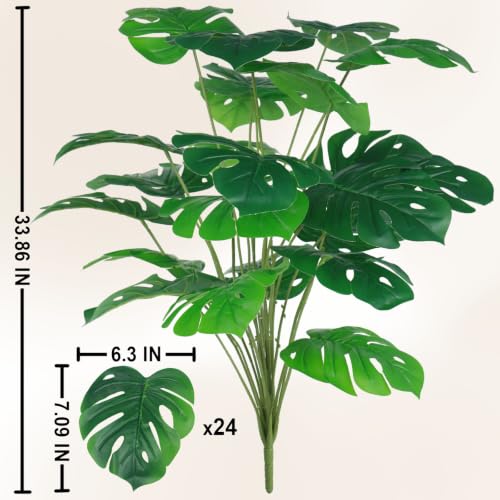 SZC&MFZ Fake Plants Tall,Artificial Monstera Plants of Palm Tree for Indoor - image 2