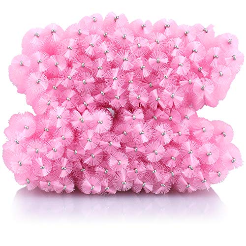 Image of G2PLUS 300PCS Crystal Eyelash Brushes, Pink Disposable Mascara Wands Makeup Applicator, Adjustable Lash Spoolies for Eyelash Extensions and Eyebrow Brush