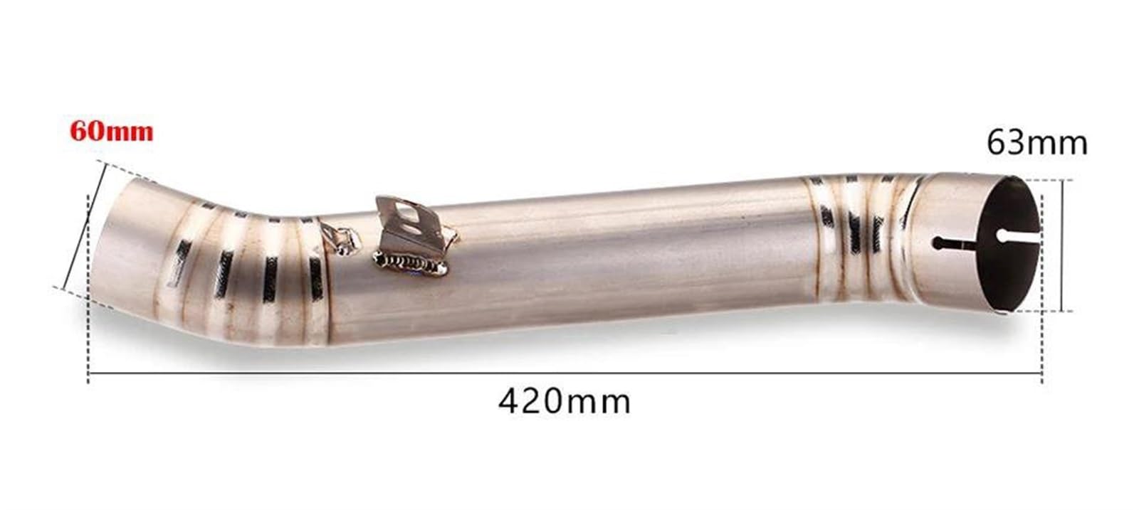 Tubo di collegamento centrale 60mm per Aprilia RSV4 2009-2015 (Tipo A)
