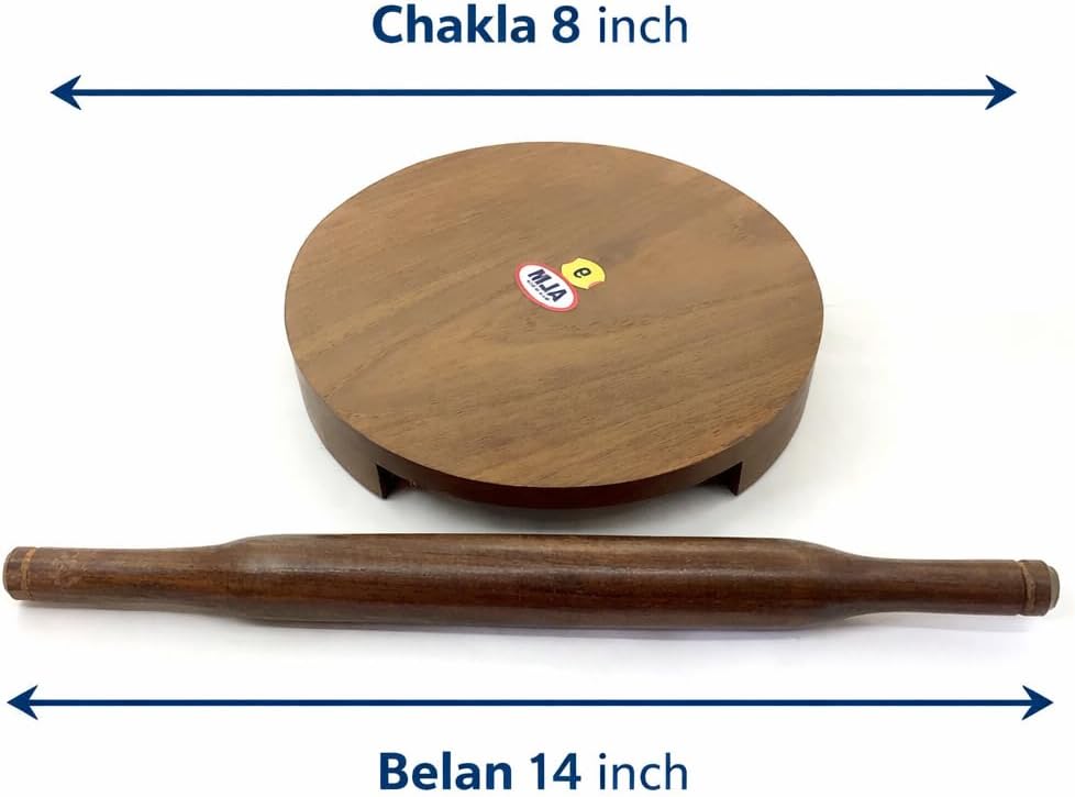 Wooden Rolling Pin Rolling Board Roti Maker Wooden Chakla Belan Handmade Kitchen Item Rolling Pin Board Roti Maker Phulka Maker Rolling Round Chapati Maker For Home And Kitchen