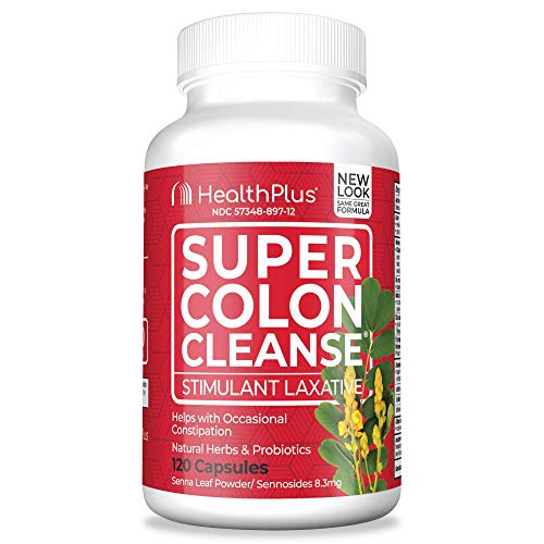 Health Plus Super Colon Cleanse Laxative, 530 Milligrams, 120 Count (Pack of 1)