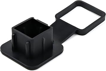 Trailer Hitch Cover Plug Cap Insert Fits 2" Receivers Black Receiver Tube Hitch Plug for RV SUV and Cars by Cenipar