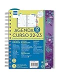 Finocam - Agenda 2022 2023 Docente Magistral Semana Vista Horizontal Septiembre 2022 - Agosto 2023 (12 meses) Personalizable Flor Español