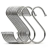 LOYMR 10 Pack 4.7 Inches Extra large S Shape hooks Heavy-duty Metal Hanging Hooks Apply Kitchenware Bathroom Utensils Plants Towels Gardening Multiple uses Tools