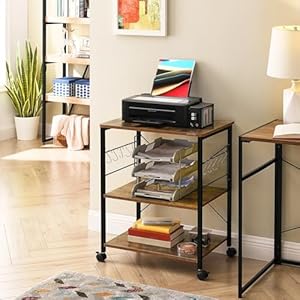 Mr IRONSTONE Microwave Cart 23.7'' for Small Space, 3-Tier Coffee Cart Rolling Kitchen Utility cart Microwave Stand on Wheels, Rustic Brown Mr IRONSTONE Microwave Cart 237 for Small Space 3 Tier Coffee Cart Rolling Kitchen Utility cart Microwave Stand on Wheels Rustic Brown