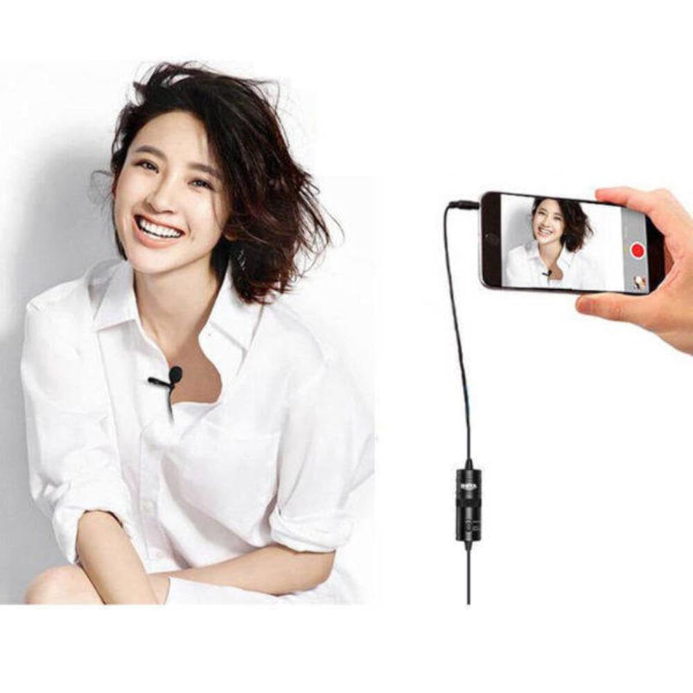 BOYA ByM1 Auxiliary Omnidirectional Lavalier Condenser Microphone with 20ft Audio Cable (Black) — Amazon image 2