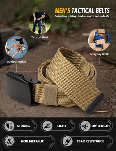 IDOGEAR SPORTS 1.5” Men’s Tactical Nylon Canvas Belt Lightweight Military Belt With Plastic Buckle For Outdoor Causal Wear2