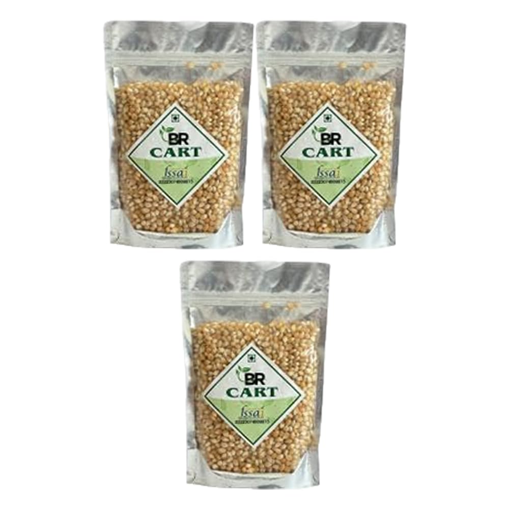 BR Cart Popcorn Seeds | Popping Kernels | Crunchy Popcorn Maize | Pop-Corn Makka Makai | Natural Corn Kernels for Snacks & Cooking (Pack of 3, 200 gm Each)-image-47
