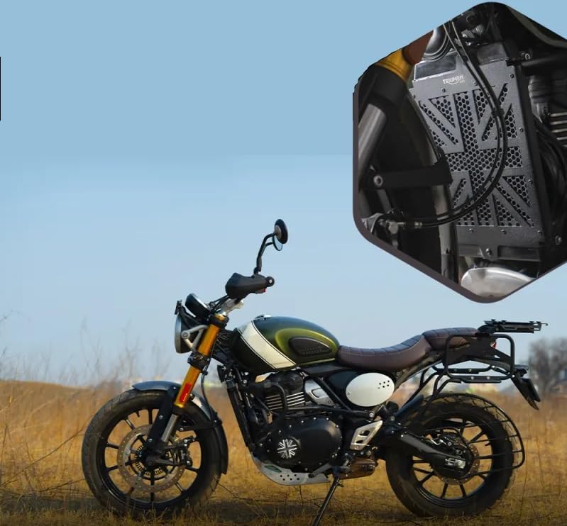 UK Flag Radiator Guard Compatible with TRIUMPH SCRAMBLER 400 X