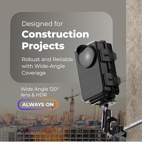 Image of Brinno BCC5000 4K Construction Time Lapse Camera + APB1000 Battery Kit - Outdoor IP65, Solar Power, Bluetooth App & Remote Control, HDR, 3 MRB1000 Batteries - 3 Slot Capacity for Extended Camera Life