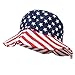 FashionTS USA Flag Pattern Summer Bucket Hat Short Brim (Blue)