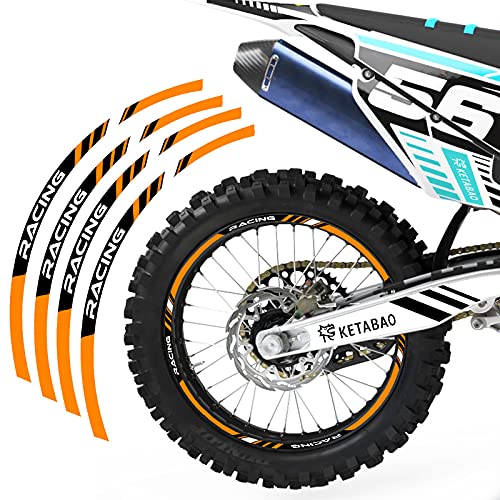 Kit décalcomanies jantes moto Honda CR 125 Orange pour vos sorties cross en piste