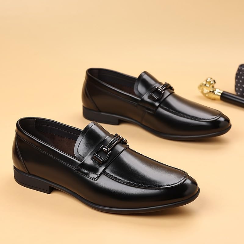 Men's Slip-On Wingtip Oxford Shoes Modern Business Formal Derby with Non-Slip Rubber Sole2