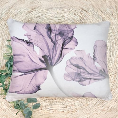 Sladjana Textured Modern Minimalist Pillow Cover with Creative Floral Print,