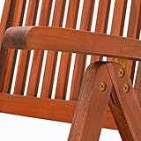 Deuba Sitzgruppe Moreno 8+1 Eukalyptusholz klappbar 9-TLG Tisch Sitzgarnitur Holz Gartenmöbel Garten Set - 8