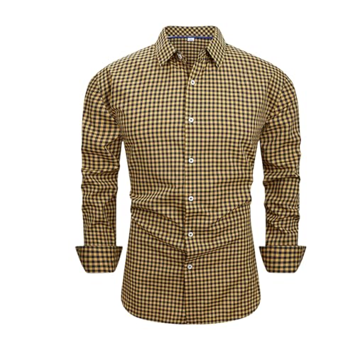 Chemise vintage à carreaux haut de gamme avec col carré boutonné
