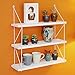 WELLAND 3-Tier Display Wall Shelf Storage Rack Wall Rack, White