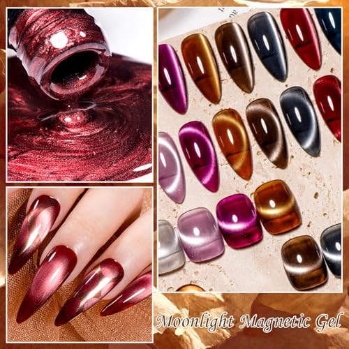 Set de 12 esmaltes de gel Cat Eye MEET ACROSS miniatura 6