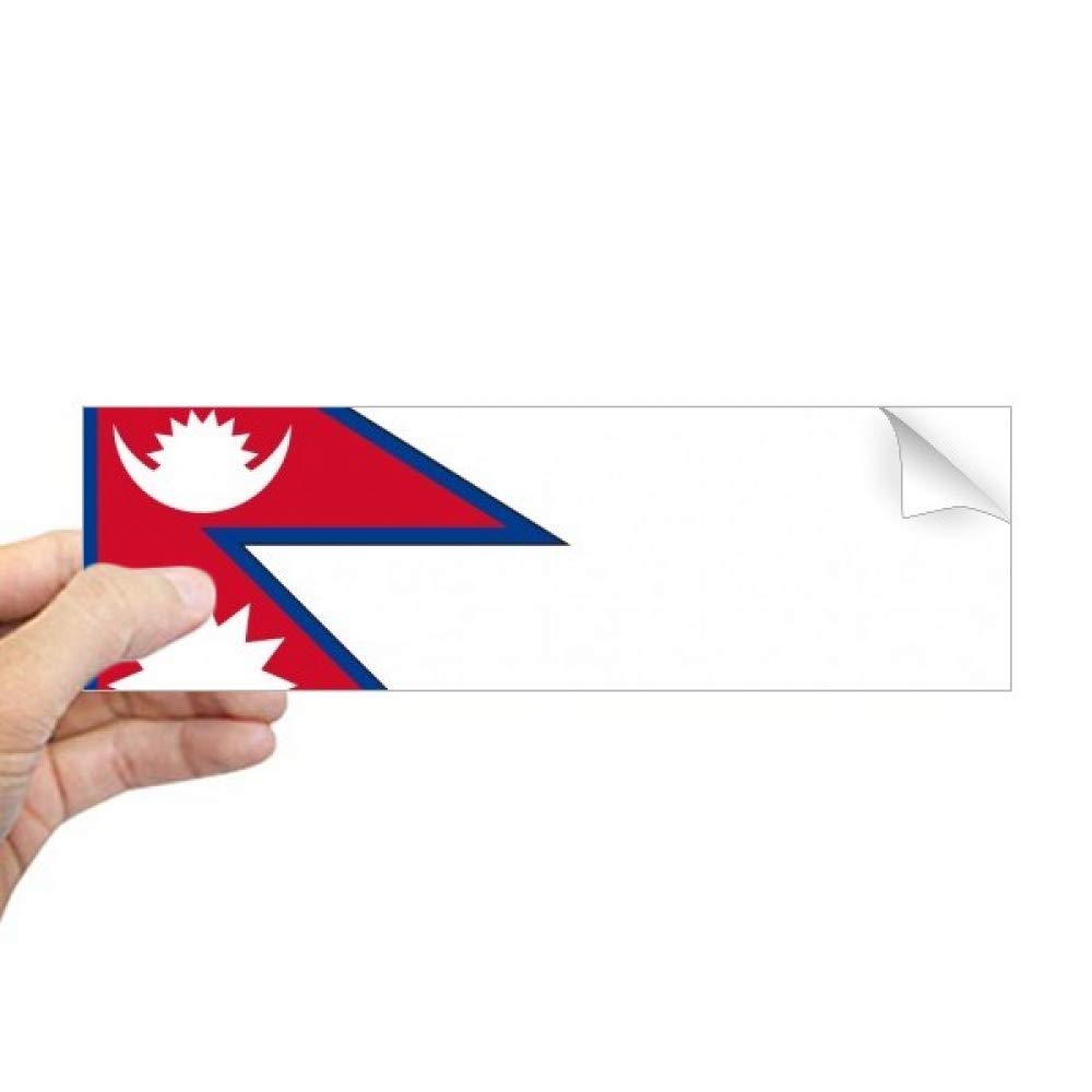 Pegatina de bandera de Nepal rectangular DIYthinker para parachoques de coche 4