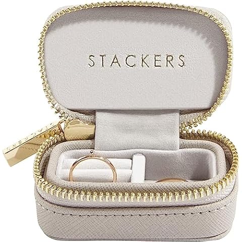 Stackers Taupe Petite Travel Jewellery Box Cover