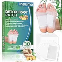 Inpumo Detox Fußpflaster, natürliche Detox-Pflaster für die Tiefenreinigung, lindert den Stress des Körpers, verbessert die Schlafqualität, verbessert die Durchblutung 30 Stück