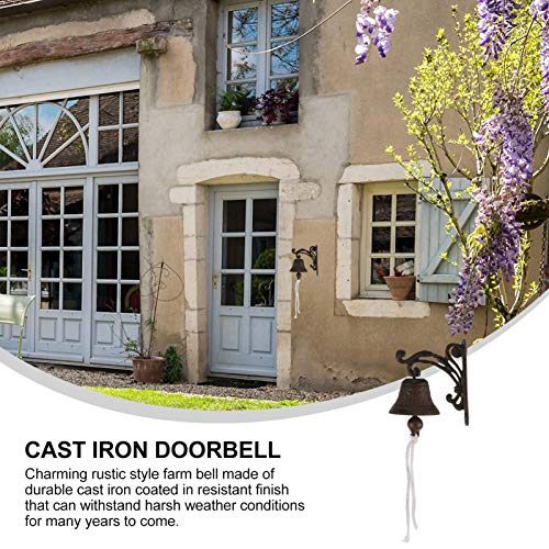 Cabilock 1 Unidade Campainha De Ferro Forjado Sino Vintage De Ferro Fundido Bruxa Alterada Sino De P