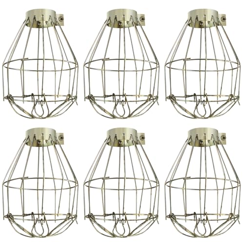 Image of ULTECHNOVO 12pcs Metal Lamp Bulb Guard, Industrial Grade Adjustable, Lamp Holder, Vintage Light Cage Guard Lamp Covers, Open Style Lamp Guard for Floor Lamps,Pendant Light,Chandelie