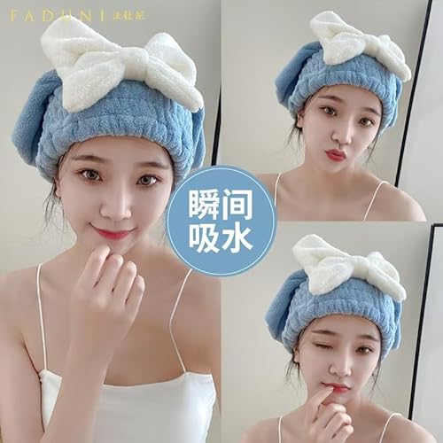 JIEBIAO Tampa de secagem de cabelo, super absorvente, microfibra macia