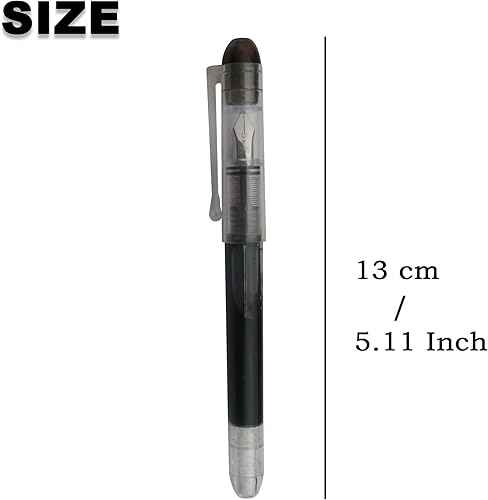 Vista 2 de Plumas estilográficas desechables líquidas rectas para escribir caligrafía y caligrafía (negro, 0.020 in)