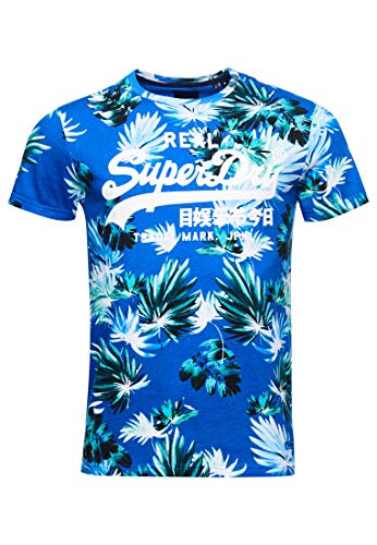 M1010999A T-Shirt Uomo Blu Pennello A Palma Blue Medium