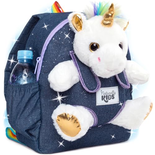 Naturally KIDS Unicorn Toys for Girls Age 4-6, Gifts for 5 Year Old Girls, Toddler Unicorn Backpack