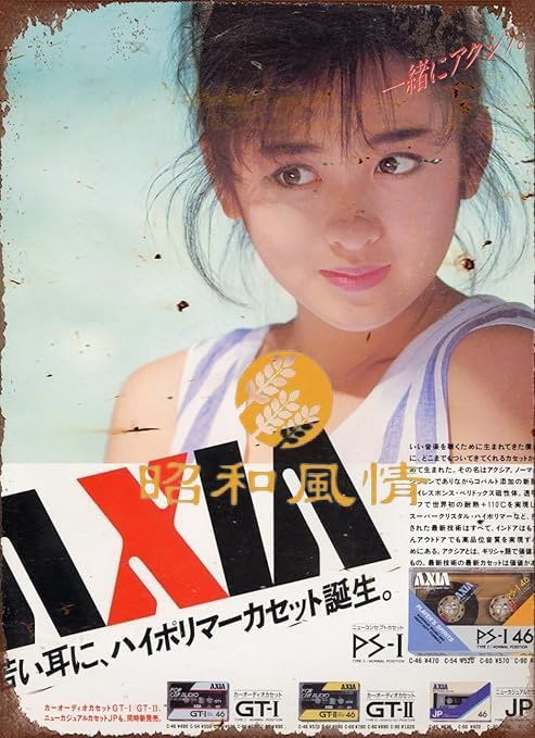 Amazon.co.jp: 【昭和の風情】斉藤由貴 昭和レトロ ブリキ看板