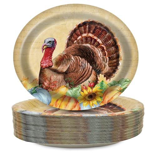 EggSun Thanksgiving Oval Paper Plates 10 EggSun Thanksgiving Oval Paper Plates 10
