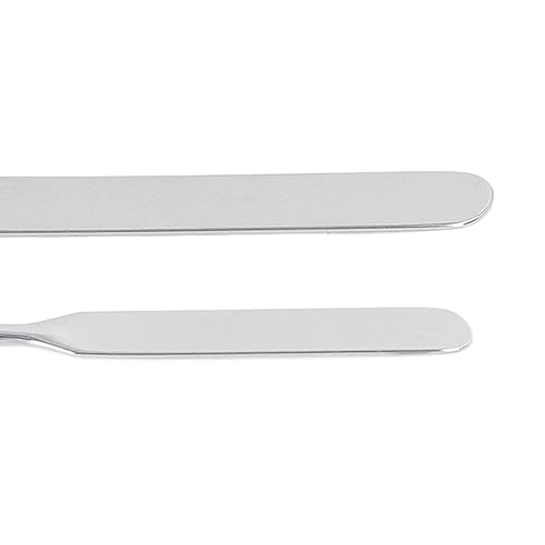 Stainless Steel Makeup Foundation Mixing Spatula Double Ended Nail Glue Stirrer Stick for Makeup Artists and Nail Art DIY 2pcs Set