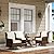 Outsunny 4 Piece PE Rattan Outdoor Patio Furniture Set, Wicker Conversation Set with 2 Swivel Rocking Chairs, 2-Tier Glass Table and Loveseat for Garden, Patio, Poolside, Cream White