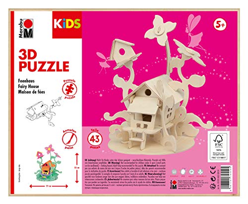 Marabu 0317010 - Puzzle in Legno 3D Casa delle
