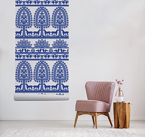 Papier peint intissé pour masquer imperfections mur et meuble de salon