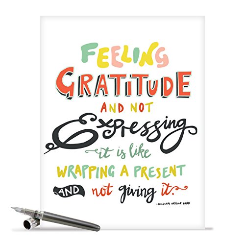 Wrapping a Present - Poetic Thank You Card with Envelope (Large 8.5 x 11 Inch) - Grateful Appreciation and Admiration, Beautiful Words of Gratitude - Thanks Poem Notecard J9633ITYG