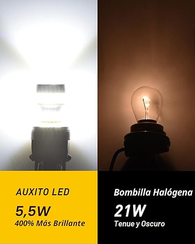 Miniatura 3 de AUXITO 3157 - Foco LED blanco, súper brillante 3156 3056 3057 4157 3047 4057 3457 4114 foco LED para luz de freno trasera, luz de marcha atrás, luz