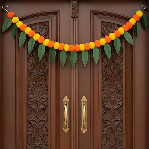 Party Propz Mango Leaves Toran For Main Door- 1Pc 3ft Toran For Main Door Entrance, Main Door Toran For Home, Pooja Room Decoration Items for Home, Toran for Decoration, Pongal, Lohri, Sankranti Decor
