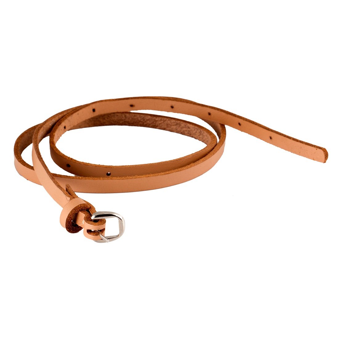 � Girls & Women SLIM/SLEEK Genuine Leather MULTIPURPOSE Belt for Clothing(WIDTH 9MM / WAIST 28"-32" / COLOUR - BEIGE) (4 Design Buckles)-image-13