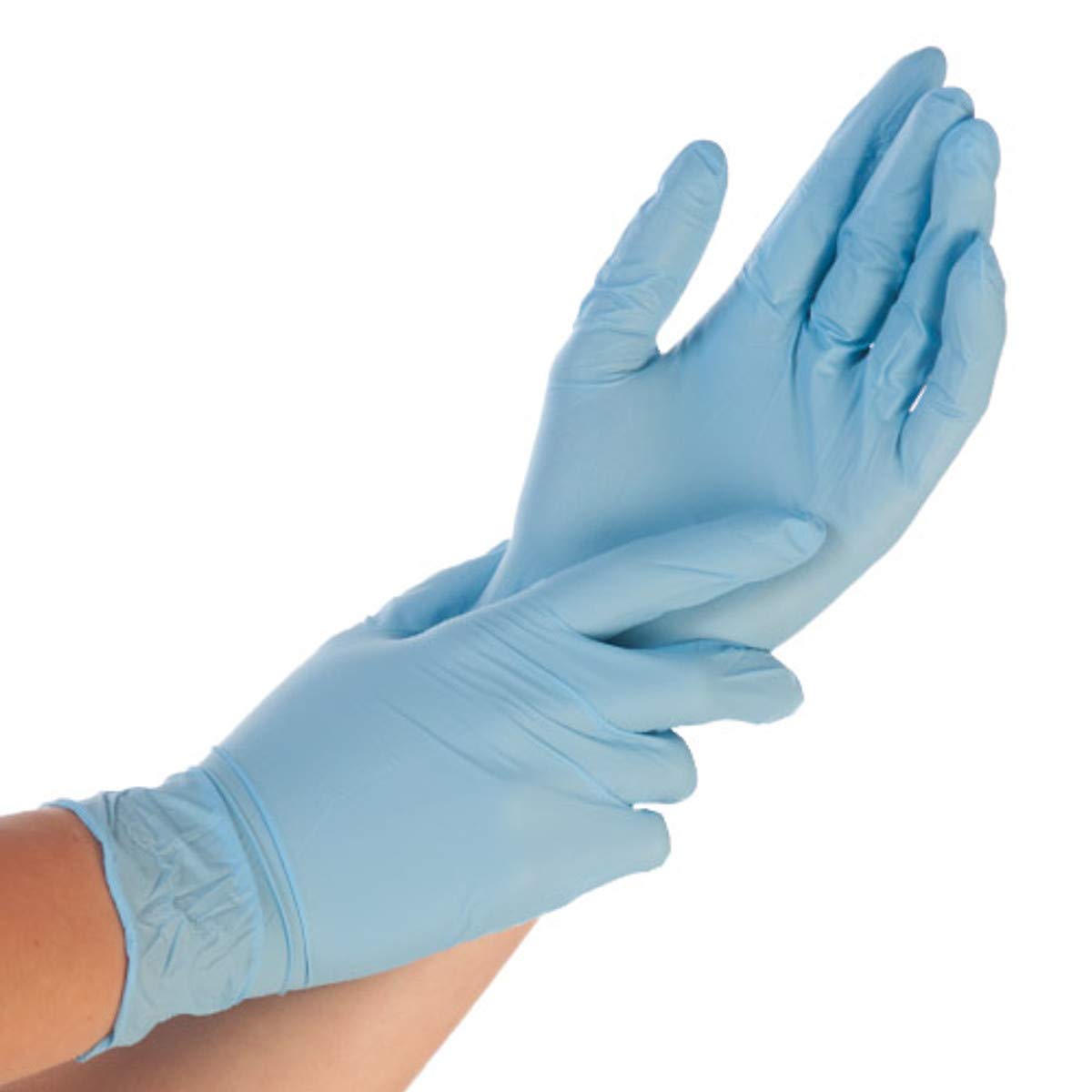 Top-Untersuchungs-Handschuhe, Einweg-Nitril-Handschuhe, puderfrei, ohne Latex, im Beutel, weiß, blau 10 x 100 Stück, Farbe:blau, Größe:XL