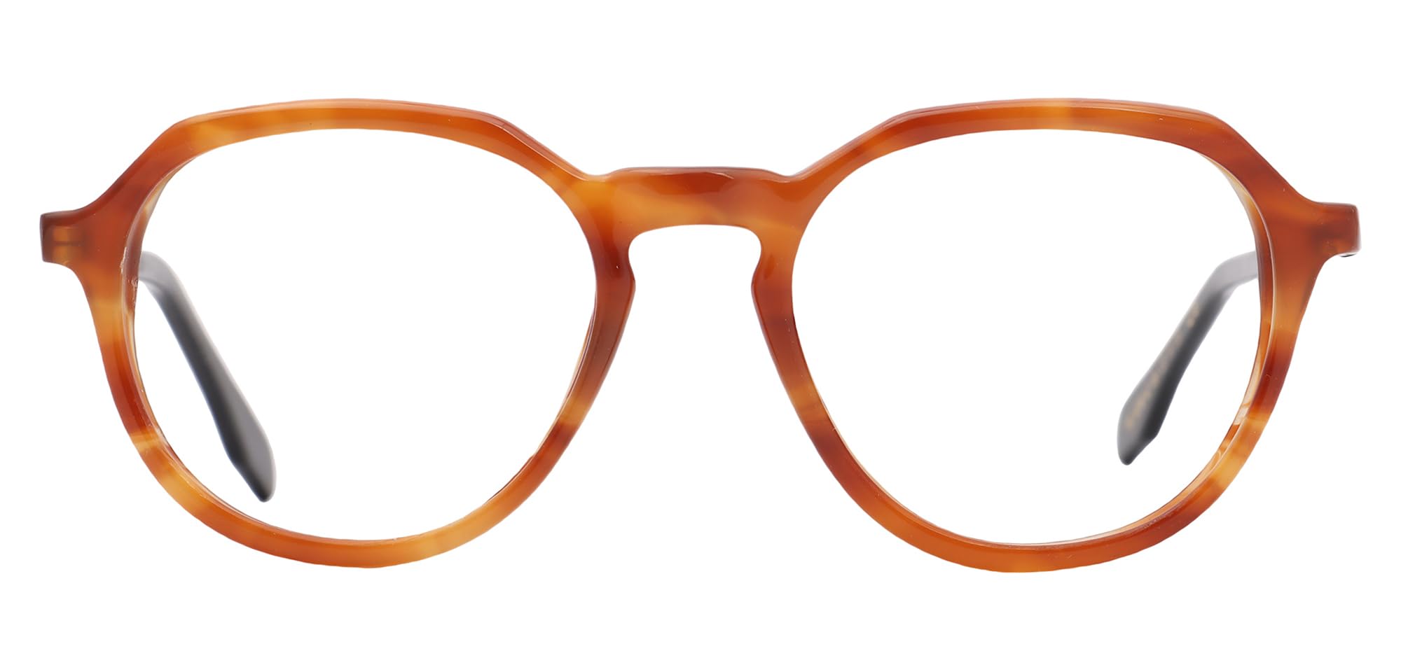 Henry CarterFull-Rim Hexagon Acetate Eyeglasses-9019 (Frame Only Demo Lenses)